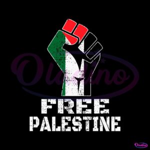 vintage-raise-hand-free-palestine-svg-graphic-design-file