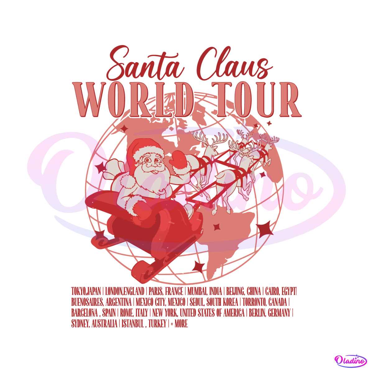 santa claus world tour svg
