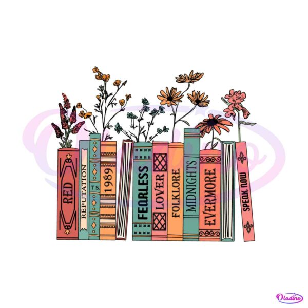 albums-as-books-taylor-floral-books-svg-graphic-design-file