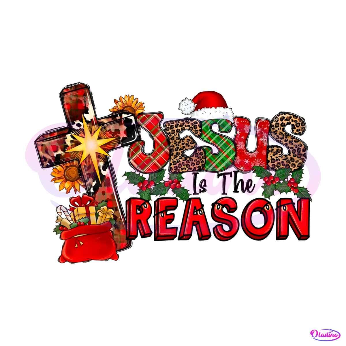 Leopard Jesus Is The Reason For The Season PNG Download