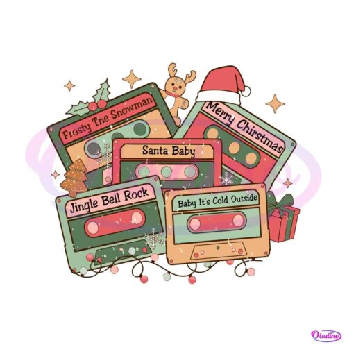 retro-vintage-merry-christmas-music-cassette-svg-download