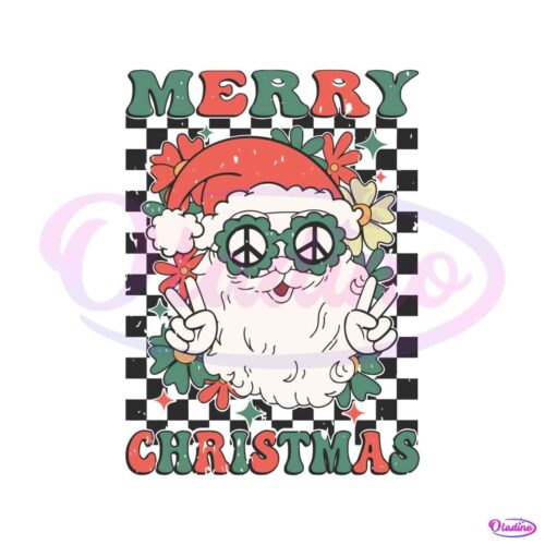 retro-floral-merry-christmas-vibes-santa-claus-svg-file