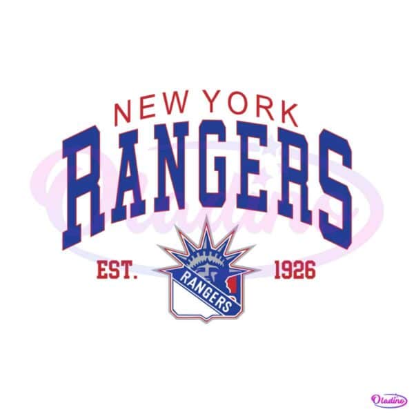 Vintage New York Rangers Hockey Est 1926 SVG Digital File