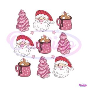 pink-christmas-tree-cake-hot-cocoa-svg-graphic-design-file