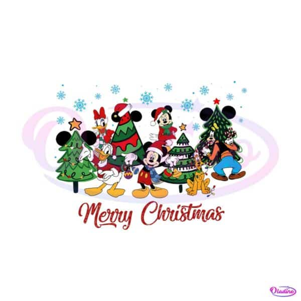 retro-mickey-and-friends-merry-christmas-png-download