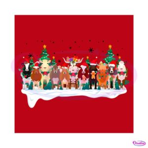 funny-farmer-farm-christmas-cow-santa-hat-png-download