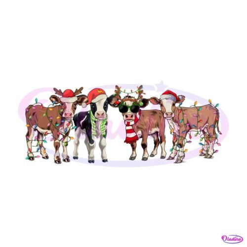 christmas-cow-santa-hat-funny-farm-animal-png-download