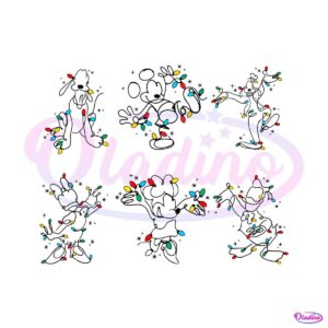 christmas-lights-character-mickey-and-friend-svg-bundle