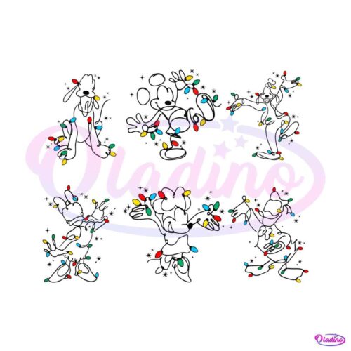 christmas-lights-character-mickey-and-friend-svg-bundle