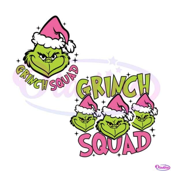 retro-pink-grinch-squad-santa-hat-svg-cutting-digital-file