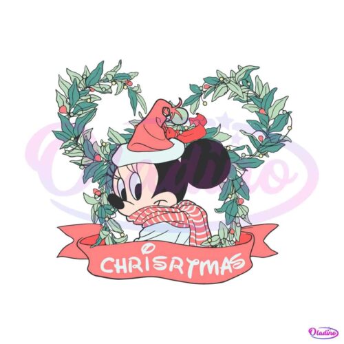 retro-minnie-christmas-wreath-svg-cutting-digital-file