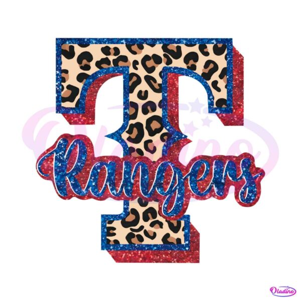 retro-texas-rangers-faux-sequins-glitter-png-download