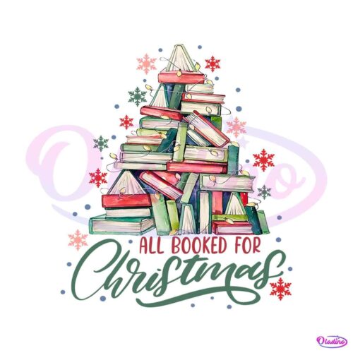 all-booked-for-christmas-cute-bookworm-png-download