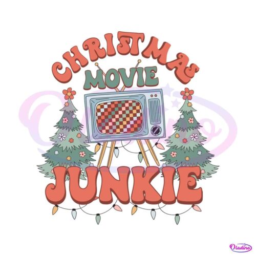 vintage-christmas-movie-junkie-svg-graphic-design-file