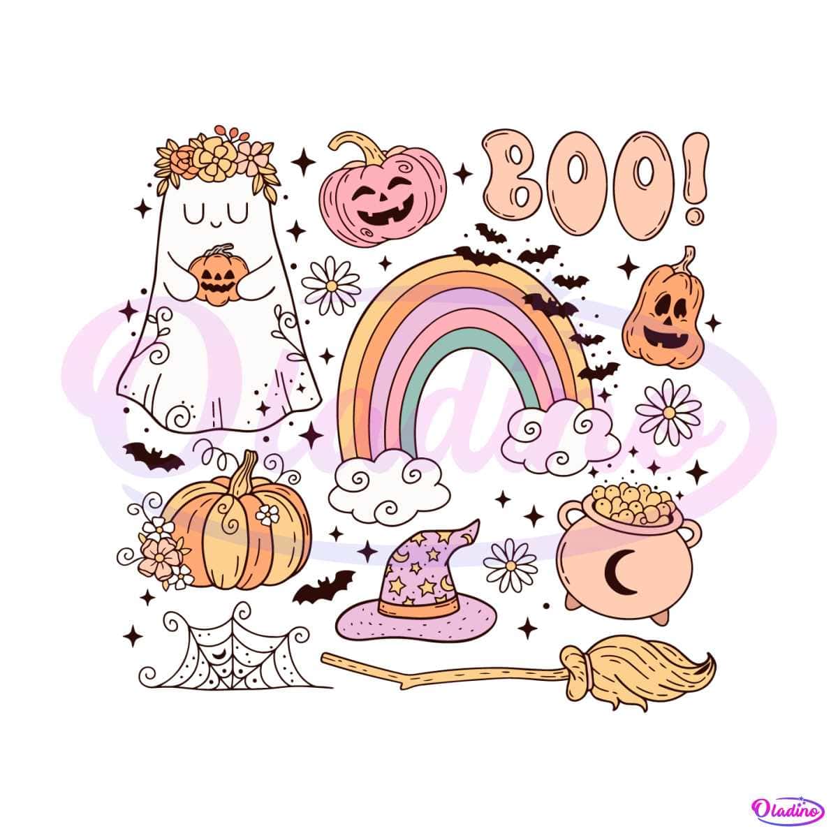 Cute Ghost Boo Spooky Halloween SVG File For Cricut