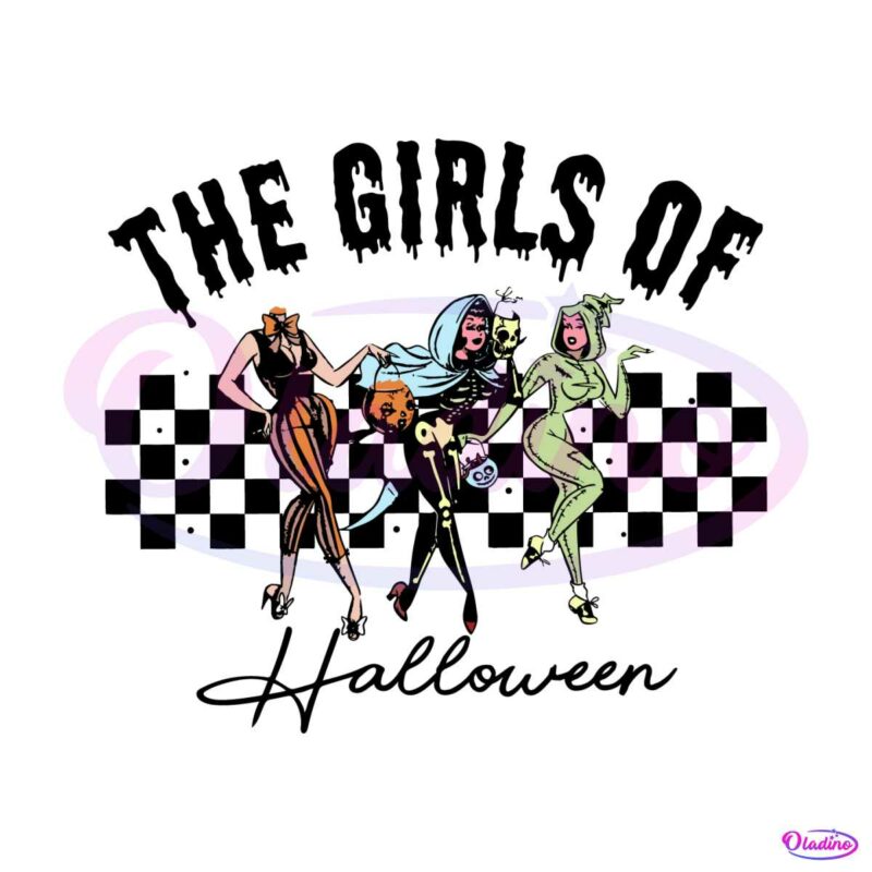 the-girls-of-halloween-90s-ghouls-svg-graphic-design-file