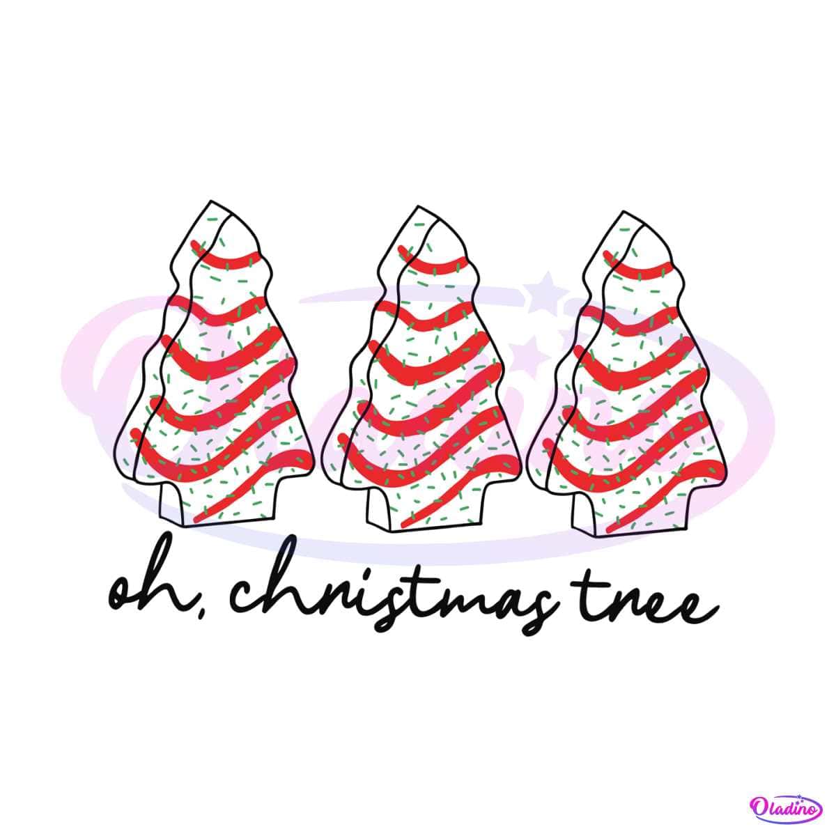 Oh Christmas Tree Funny Christmas Cake SVG File For Cricut