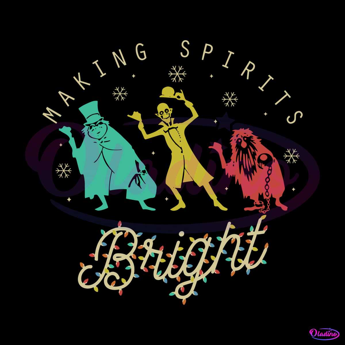 Making Spirits Bright Haunted Mansion SVG File For Cricut