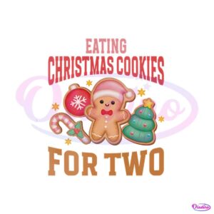 eating-christmas-cookies-for-two-new-mom-baby-png-file