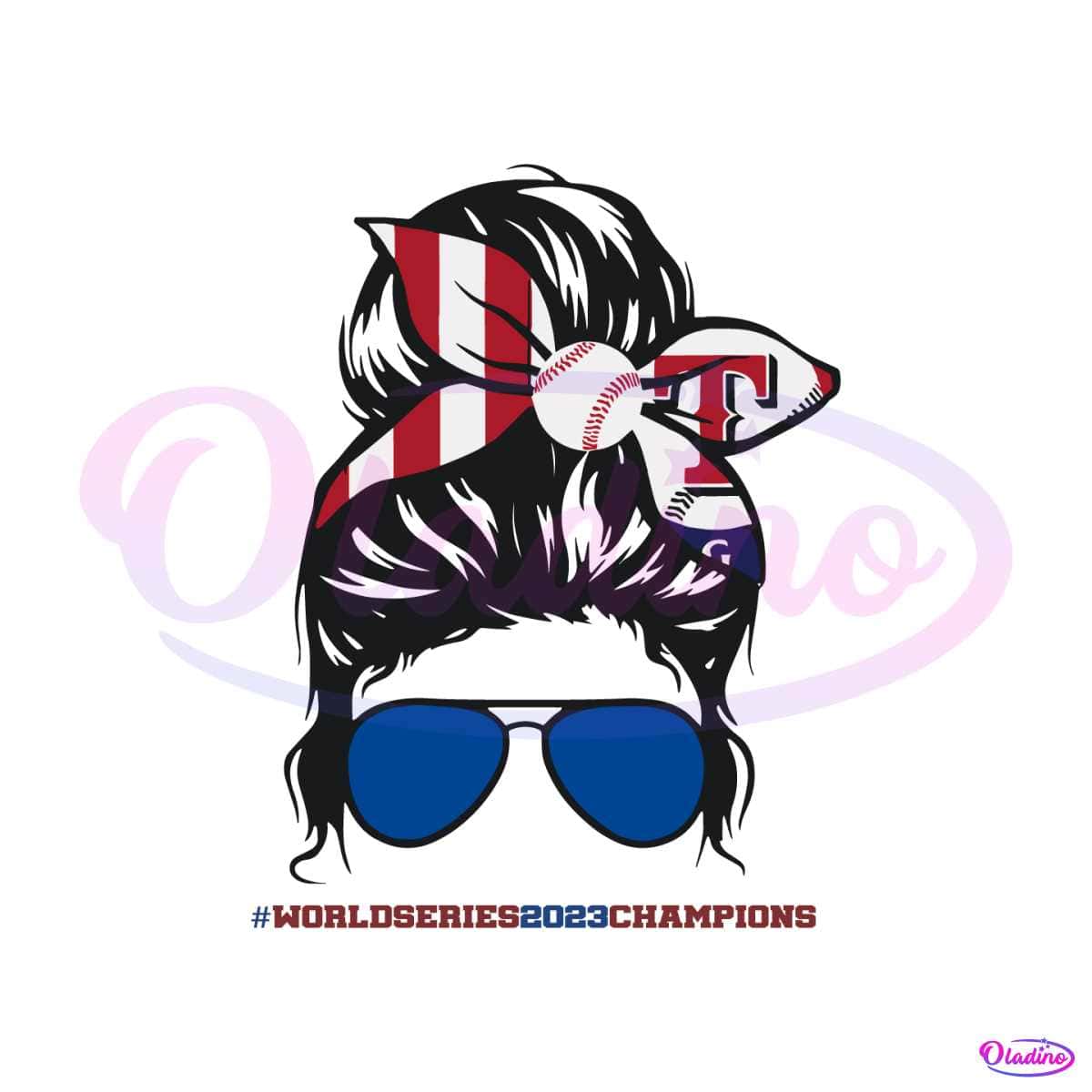 Texas Rangers Girl World Series 2023 Champion Svg File Oladino