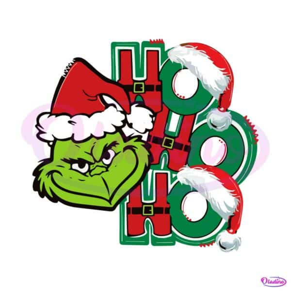 grinch-face-ho-ho-ho-santa-hat-svg-graphic-design-file