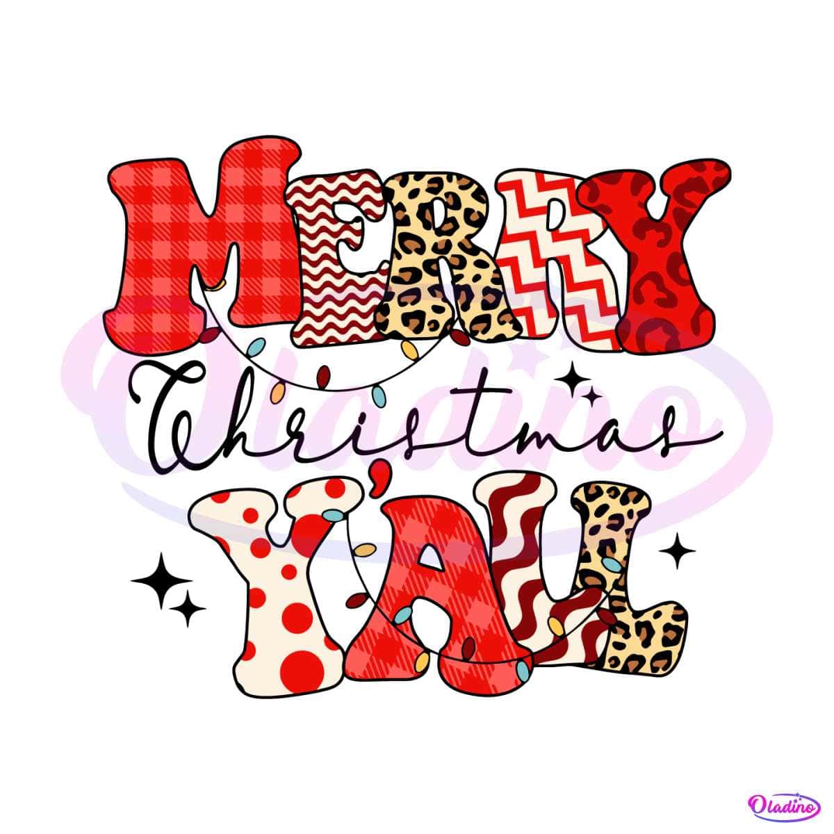 Retro Merry Christmas Yall Svg Graphic Design File