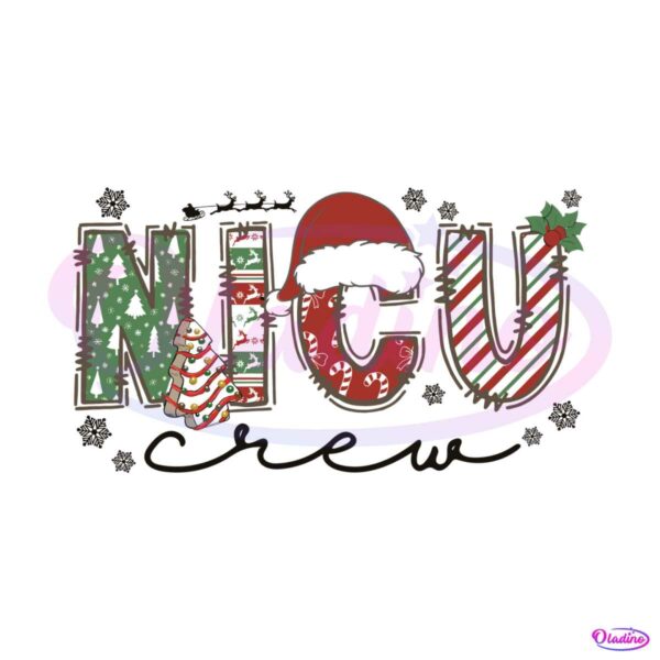 vintage-christmas-nicu-crew-nurse-svg-file-for-cricut