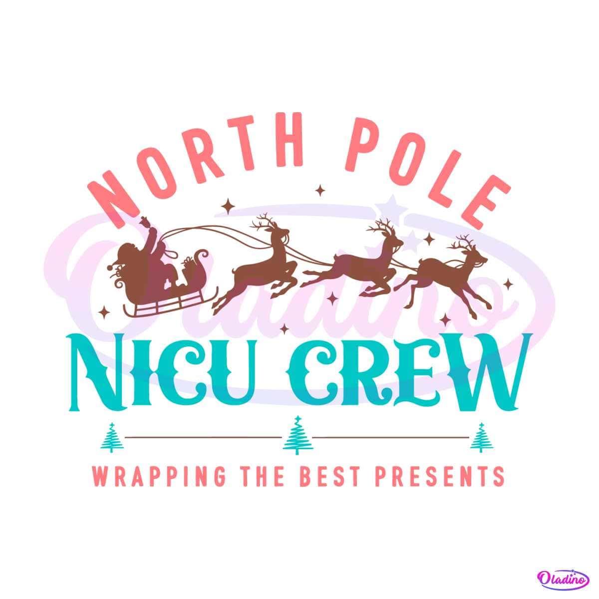 North Pole NICU Nurse Wrapping The Best Presents SVG File