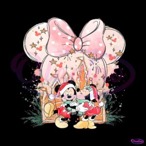 vintage-mickey-minnie-christmas-castle-png-download