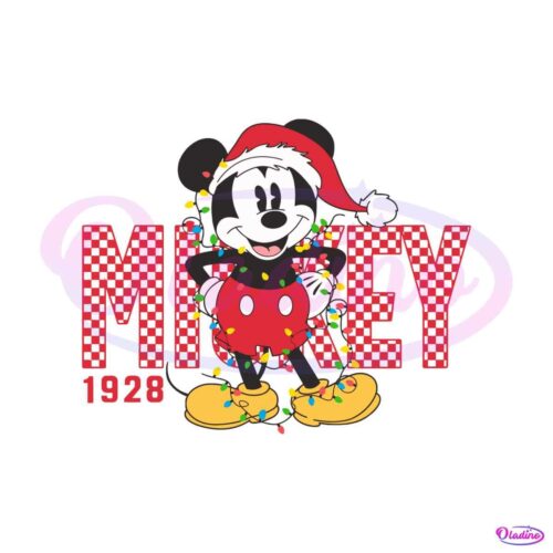 retro-checkered-mickey-christmas-lights-1928-svg-file