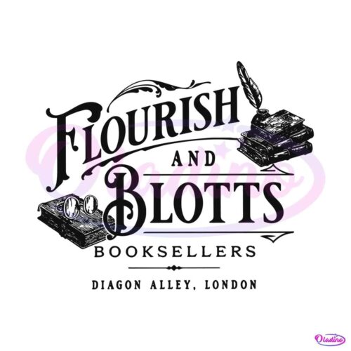 flourish-and-blotts-hp-witchcraft-school-svg-graphic-design-file