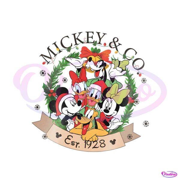 mickey-and-co-est-1928-xmas-wreath-png-sublimation