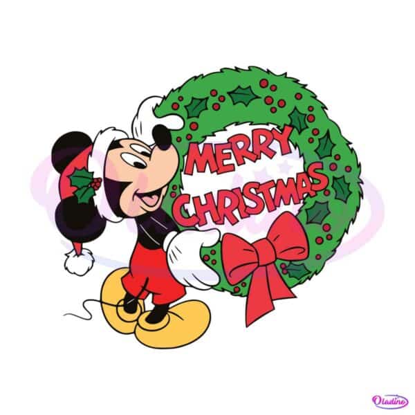 mickey-merry-christmas-laurel-wreath-svg-for-cricut-files