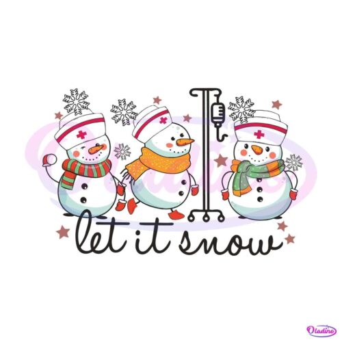 retro-let-it-snow-nurse-snowman-svg-cutting-digital-file