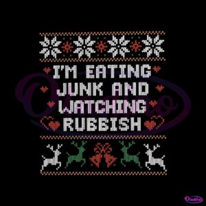 eating-junk-and-watching-rubbish-christmas-quote-svg