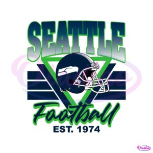 Retro Seattle Football Est 1974 SVG Graphic Design File