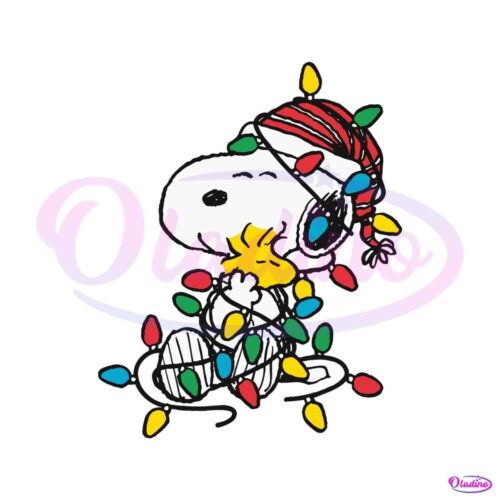 snoopy-and-woodstock-christmas-lights-svg-download