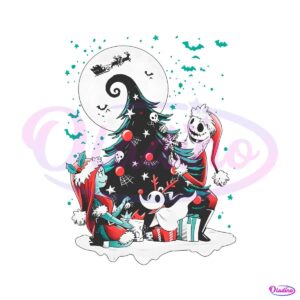 disney-jack-skellington-friends-christmas-tree-png-file