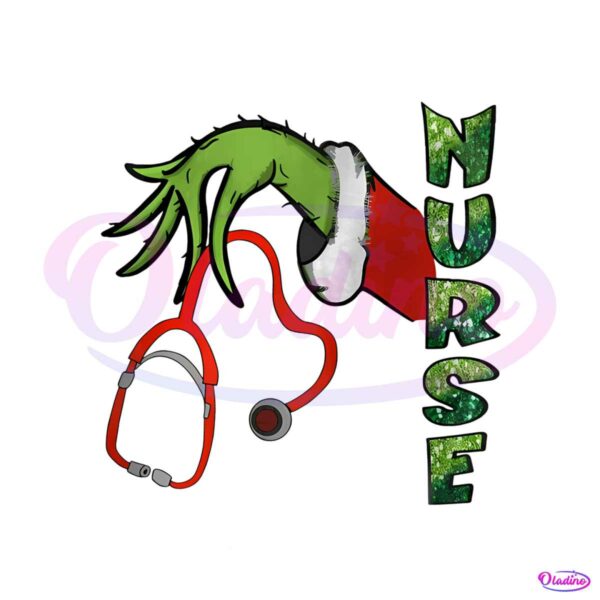 retro-grinch-nurse-stethoscope-png-sublimation-download