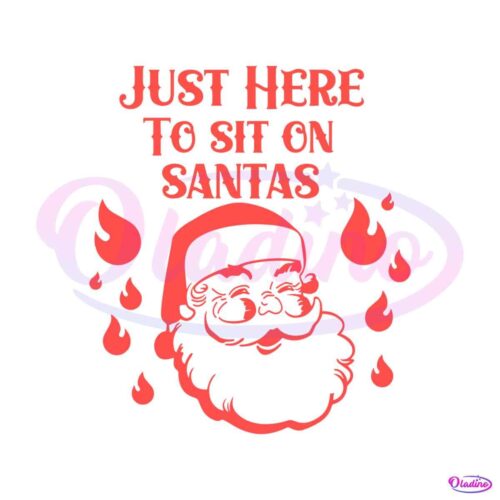 retro-just-here-to-sit-santa-svg-graphic-design-file