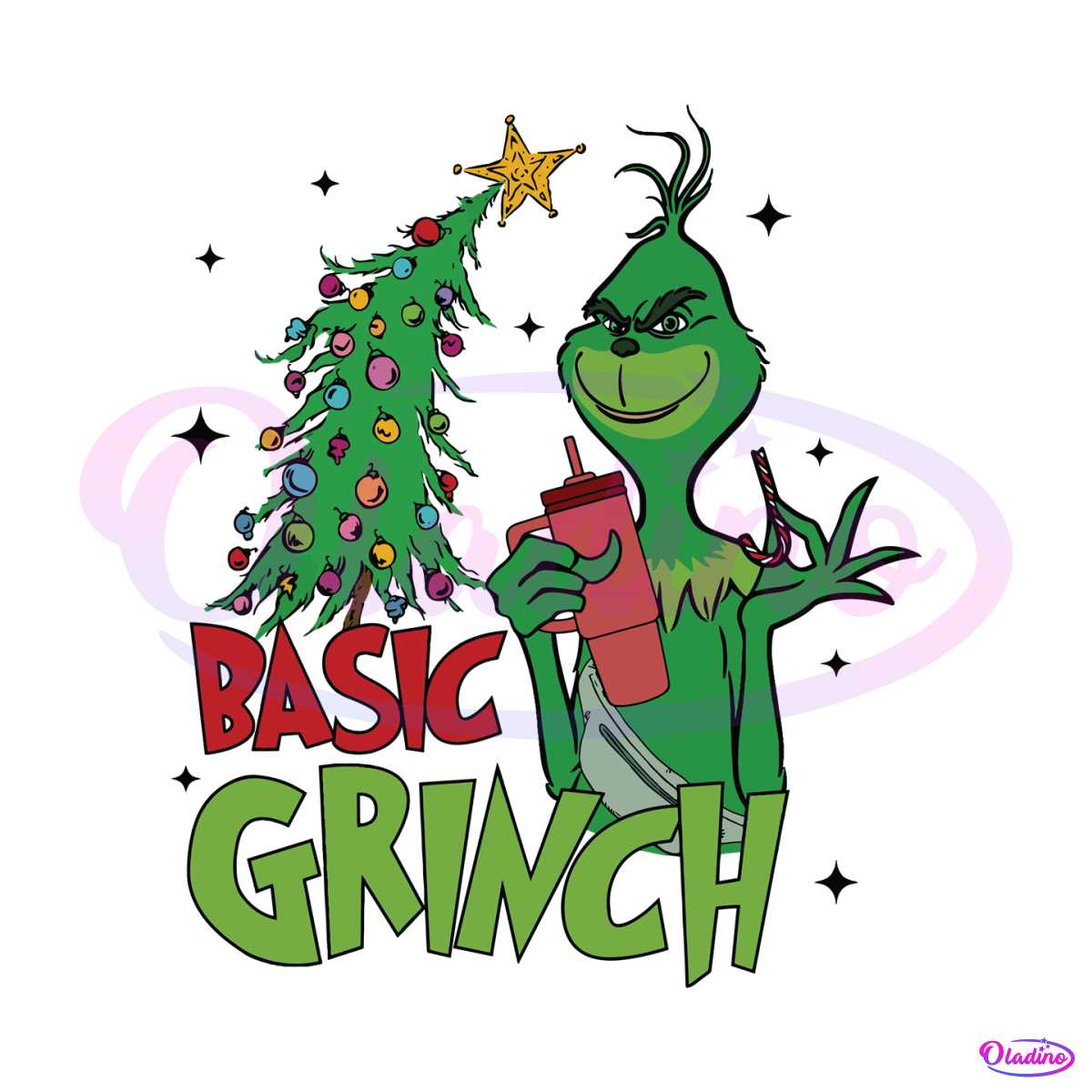 Basic Grinch Svg Mean Green Guy Christmas Stanley Tumbler Svg
