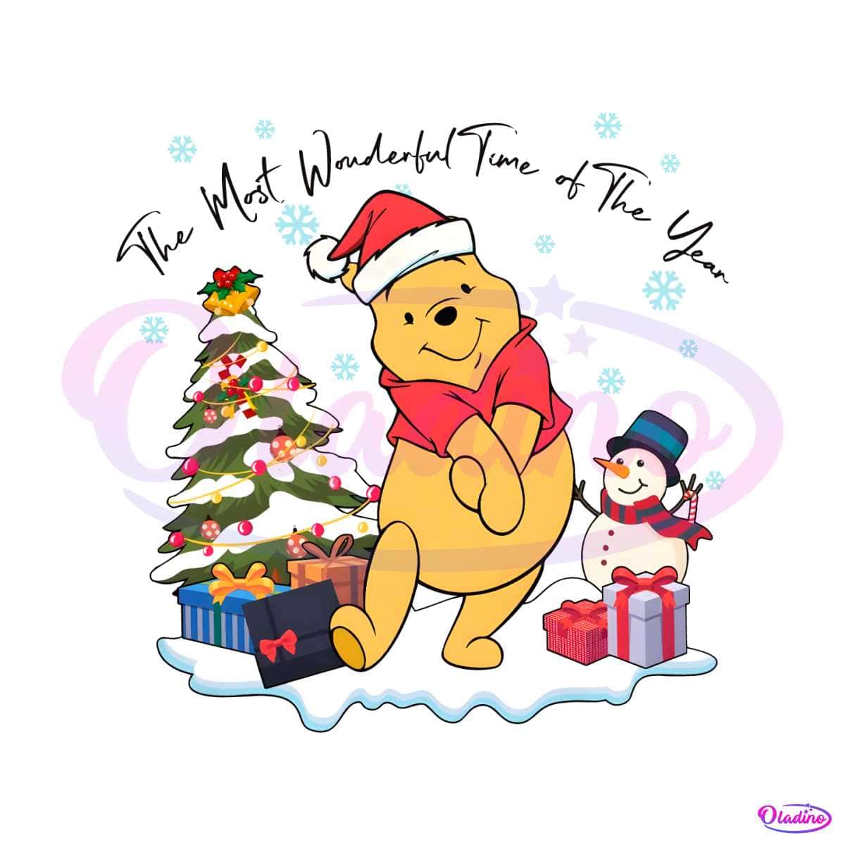 Wonderful Time Of The Year Winnie The Pooh PNG File