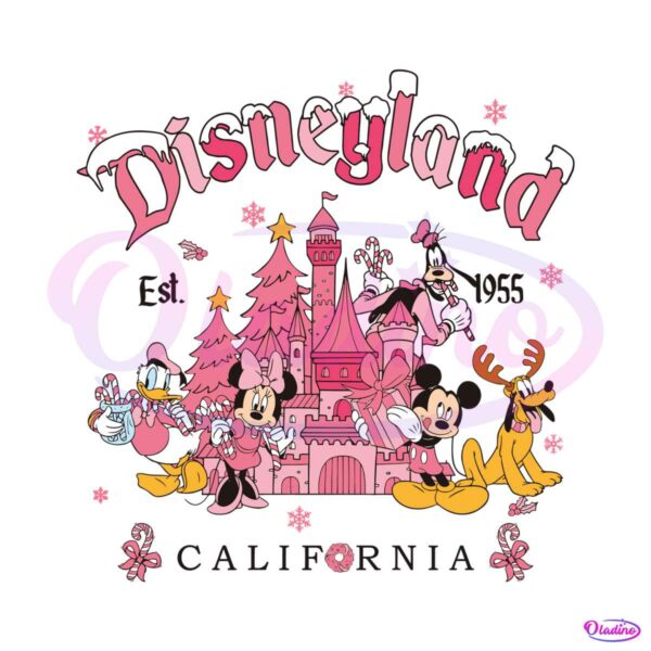 disneyland-pink-christmas-california-est-1955-svg-file