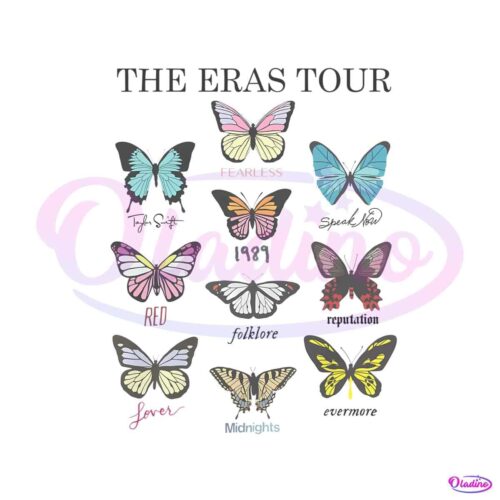 vintage-the-eras-tour-butterfly-albums-png-download