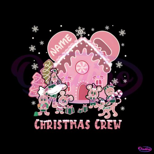 personalized-christmas-crew-pink-disney-gingerbread-png