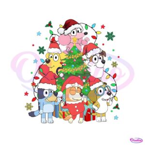 bluey-characters-merry-christmas-png-sublimation-file