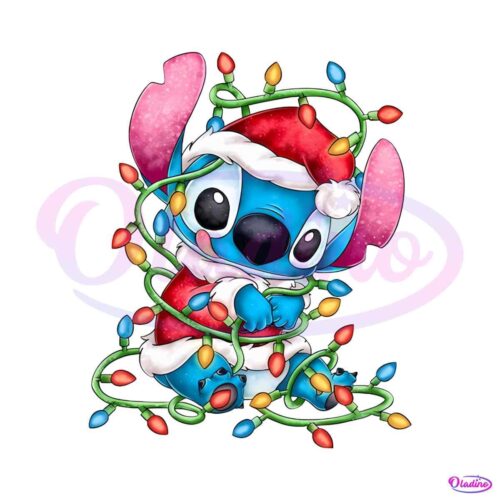 retro-lilo-and-stitch-christmas-lights-png-download-file