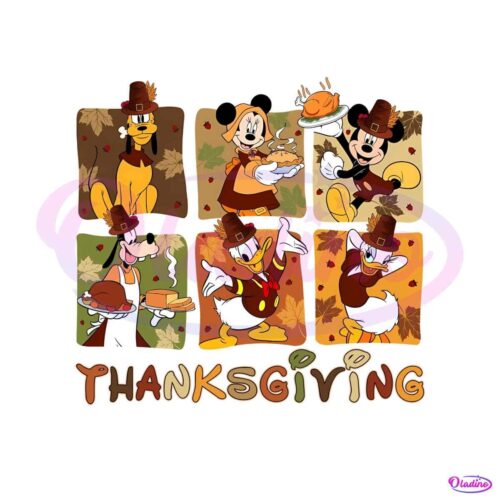 retro-disney-friends-thanksgiving-party-png-sublimation