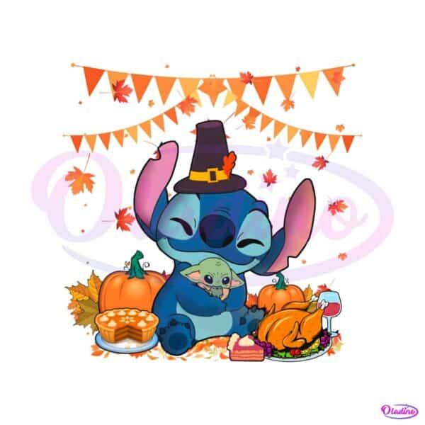 stitch-and-yoda-thanksgiving-pumpkin-png-download