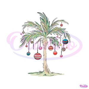 vintage-christmas-palm-tree-holiday-vacation-png-download